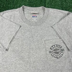 Harley-Davidson T-Shirt Men's Small Gray Pocket Bahrain Motorcycles Biker